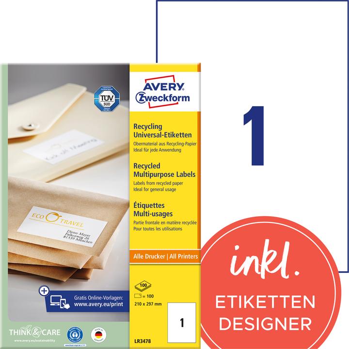 Produktbild Avery Recycling Universal-Etiketten