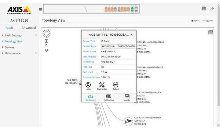 Produktbild Axis T8516 16 Port PoE+ Switch, Managed (16 Ports)