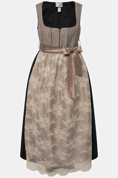 Actual product image Ulla Popken Layered Lace Apron Dirndl (46)