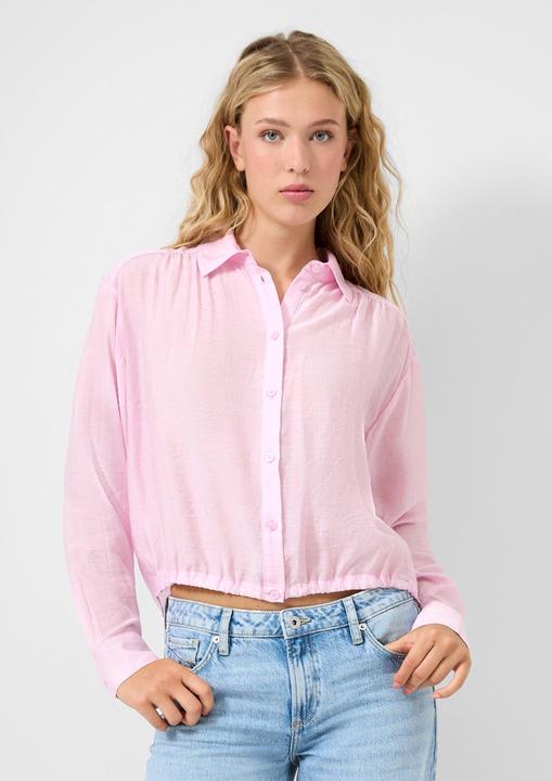 Immagine prodotto s.Oliver Bluse Leicht transparente Bluse mit Gummizug am vorderen Saum (40)