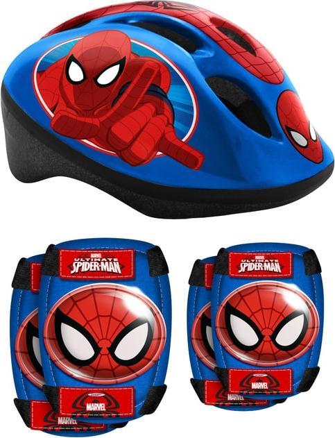 Stamp Spider-Man - Combo Set - Helm, Ellenbogen- und Knieschutz (50 - 56 cm)