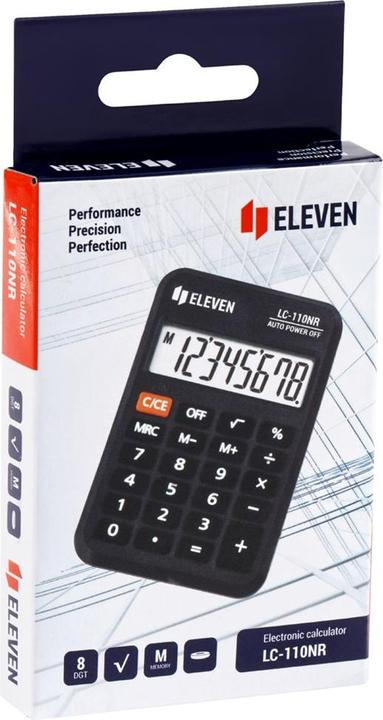 Actual product image Eleven Smart device pocket calculator LC110NR black (Battery operated, Solar panel)