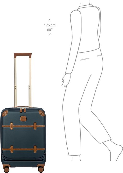 Immagine prodotto Brics Carrello cabina Bellagio a 4 ruote da 55 cm con ripiegamento elastico (40 l)