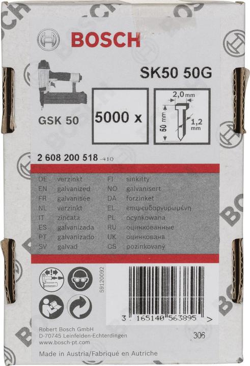 Productafbeelding Bosch Professional Zubehör Verzonken pen SK50 50G, 1,2 m