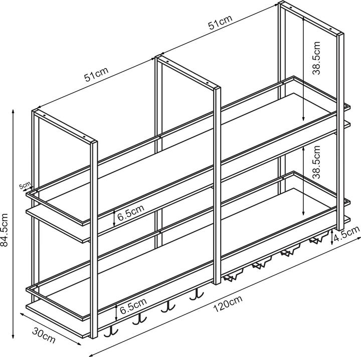 Actual product image En.Casa Hubro (120 x 30 x 84.50 cm)