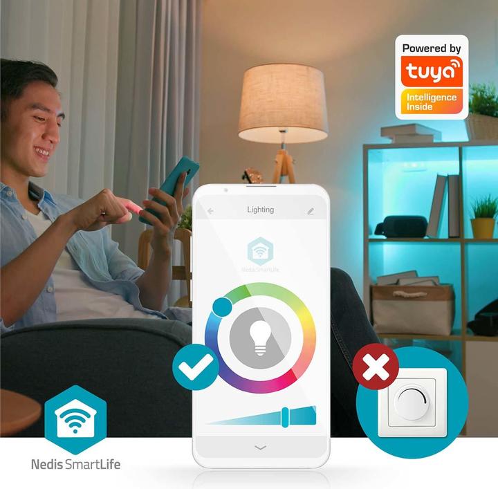 Image du produit Nedis SmartLife Plafonnier | Rond | 29 x 29 cm | Blanc chaud à blanc froid | Pleine couleur (RGB) | 1800 (1800 lm, E27)