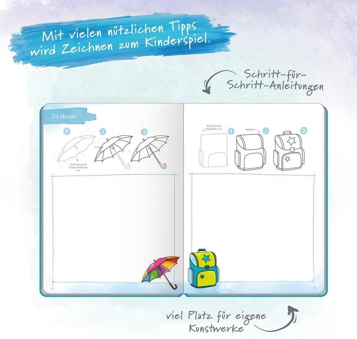 Actual product image First Drawing School 100 Motifs Drawing in Four Steps