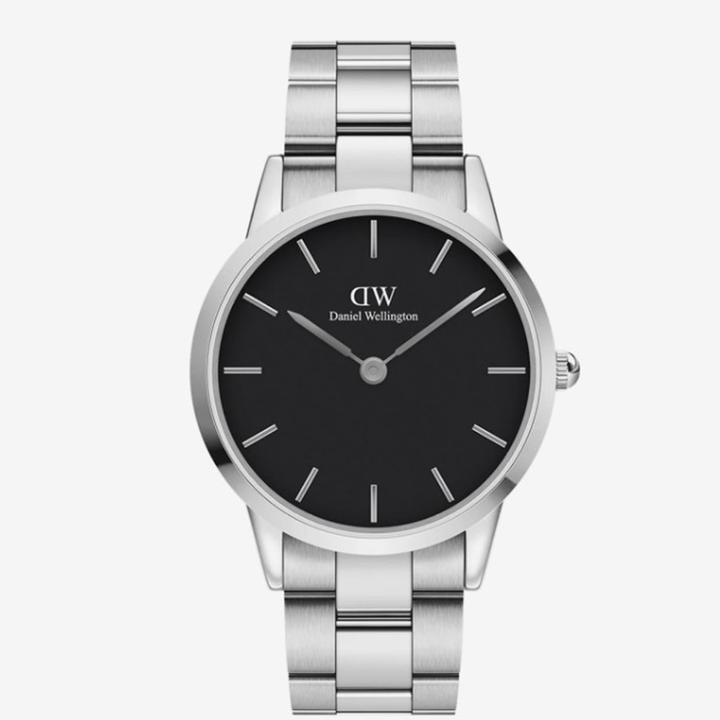 Image du produit Daniel Wellington Lien iconique noir argent (40 mm) (Montre analogique, 40 mm)