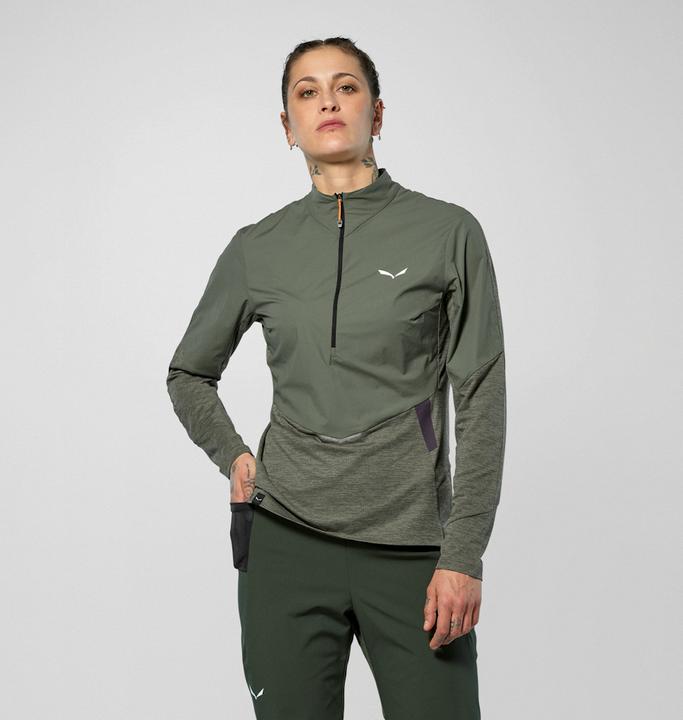 Actual product image Salewa Pedroc Dry'ton Wind Half Zip Langarm Shirt (34)