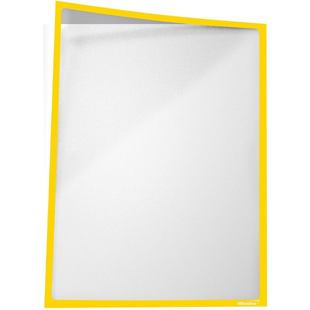 Ultradex, Informationsschild, Infotasche magnetisch für DIN A3 435x312mm VE=1 Stück gelb