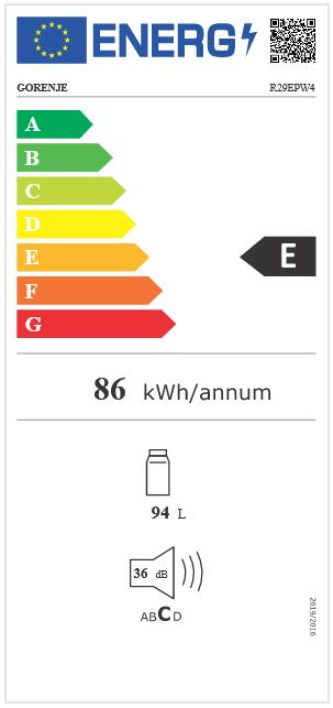 Energie-Label Gorenje R29EPW4 (94 l)