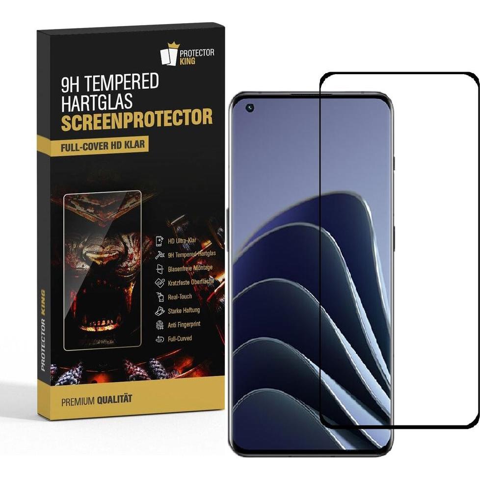 Protectorking 2x echtes Tempered 9H Panzerhartglas 3D KLAR (2 Stück, OnePlus 10 Pro), Smartphone Schutzfolie