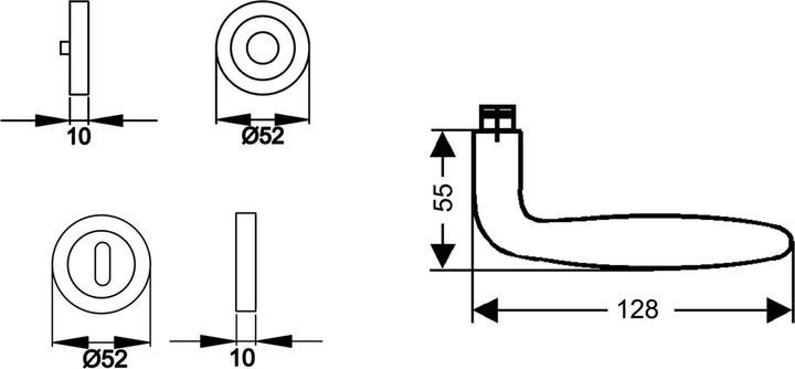 Actual product image Karcher ER24 BB0 71 - Corfu, coloured stainless steel matt (Door set)
