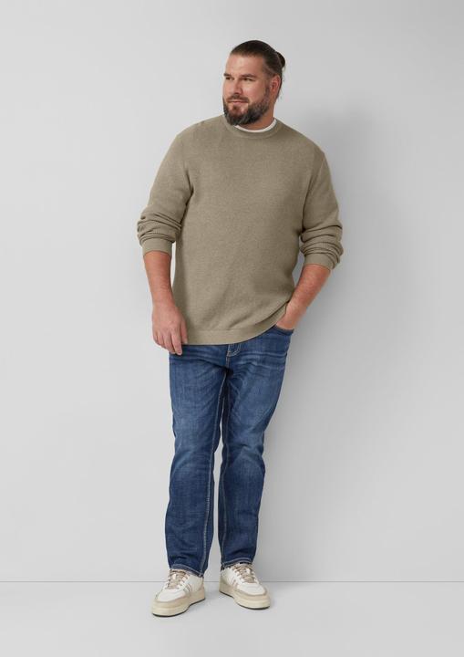 Produktbild s.Oliver Strickpullover Strukturmix-Pullover aus reiner Baumwolle (5XL)