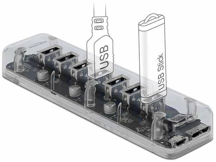 Produktbild Delock Externer USB 3.0 Hub (Micro USB, 7 Ports)