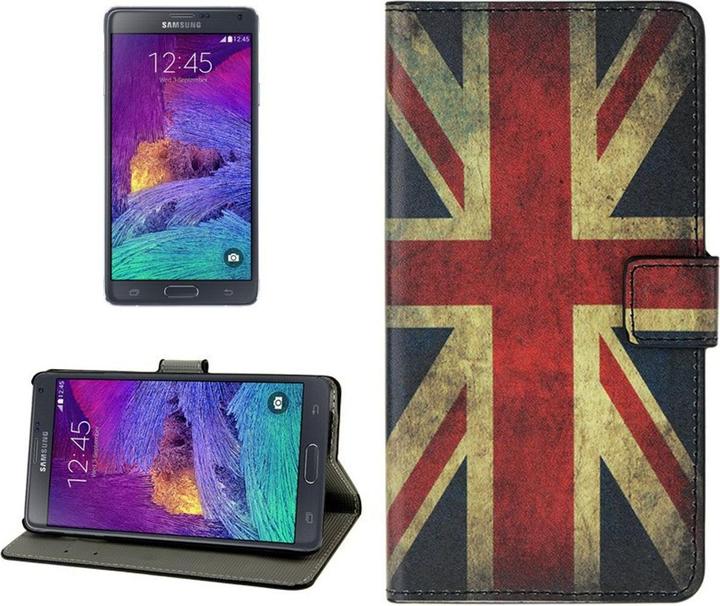 Produktbild König Design Handyhülle Tasche für Handy Samsung Galaxy Note 4 Retro Fahne England (Samsung Galaxy Note 4)