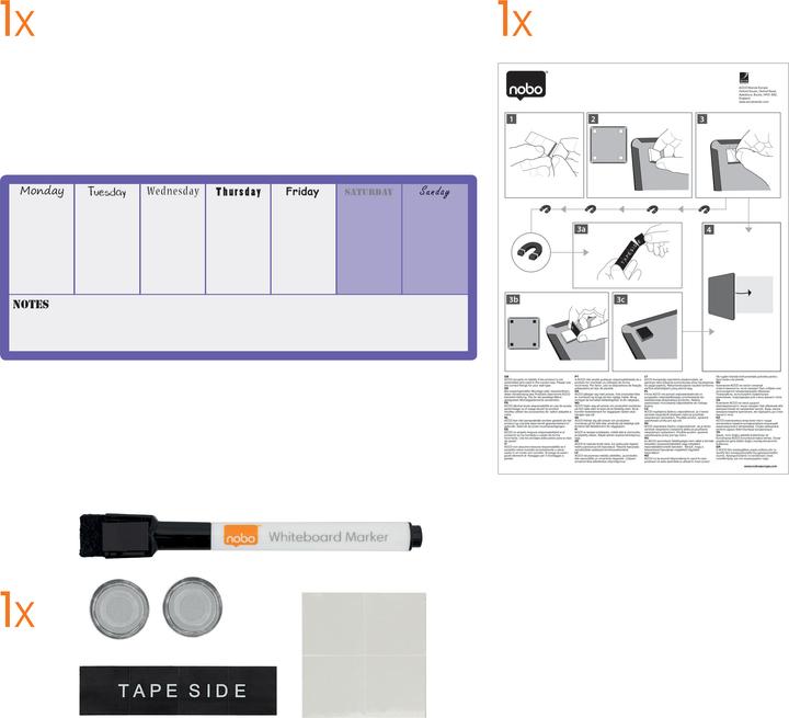 Immagine prodotto Nobo Organizzatore settimanale (14 x 36 cm)