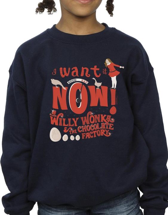 Immagine prodotto Willy Wonka & the Chocolate Factory Verruca Salt I Want It Now Felpa Ragazze (116)