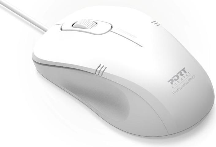 Productafbeelding Port Designs PORT CONNECT PRO LITE, optische USB-A Maus, 1000 DPI, weiss (Bedraad)