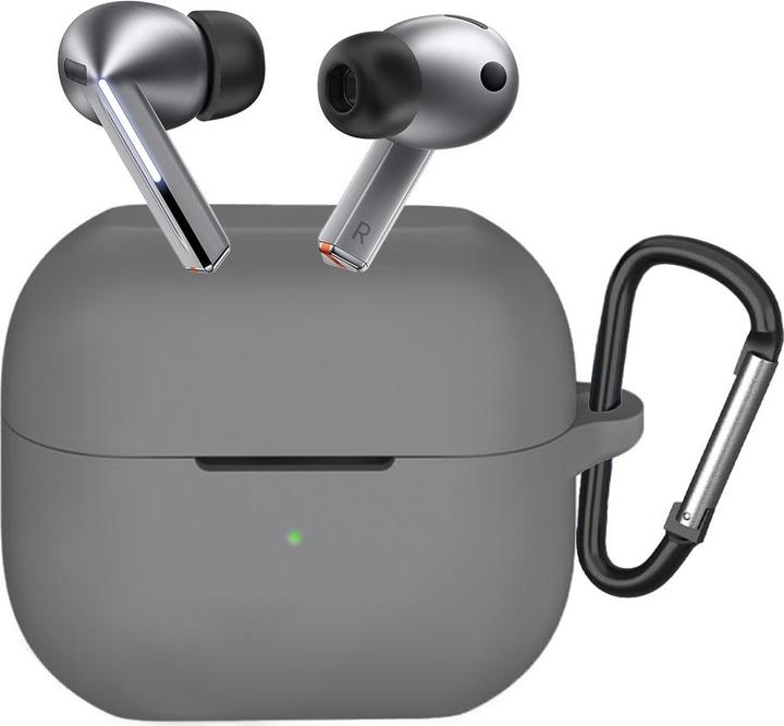 Techsuit - Silicone Case - for Samsung Galaxy Buds 3 / 3 Pro, Smooth Ultrathin Material - Gray