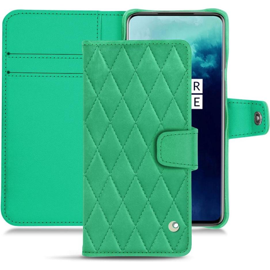 Noreve Lederschutzhülle Wallet (OnePlus 7T Pro), Smartphone Hülle, Grün