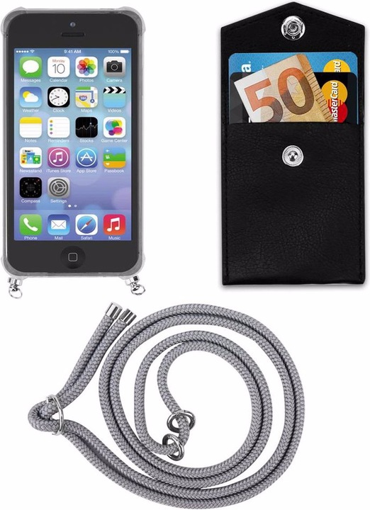 Produktbild Cadorabo TPU Handy Kette SILBER Cover