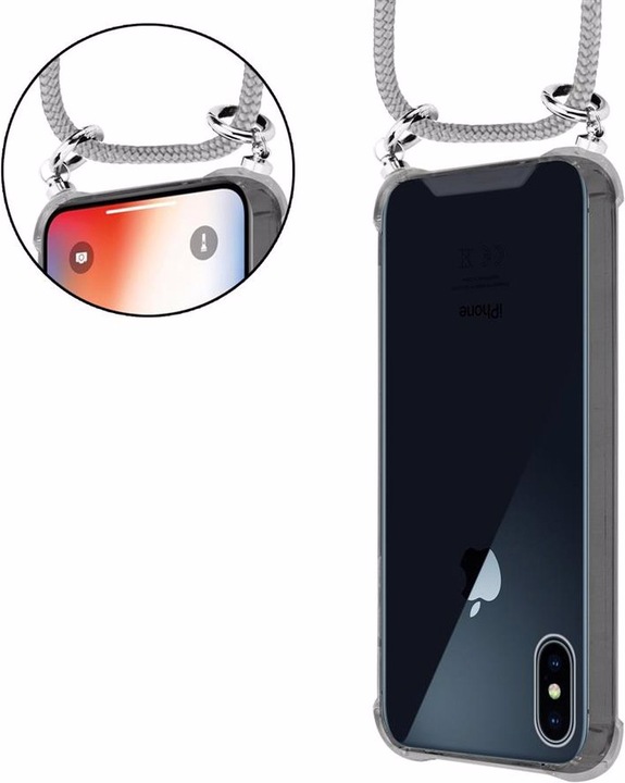 Produktbild Cadorabo TPU Handy Kette SILBER Cover