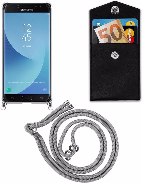Produktbild Cadorabo TPU Handy Kette SILBER Cover