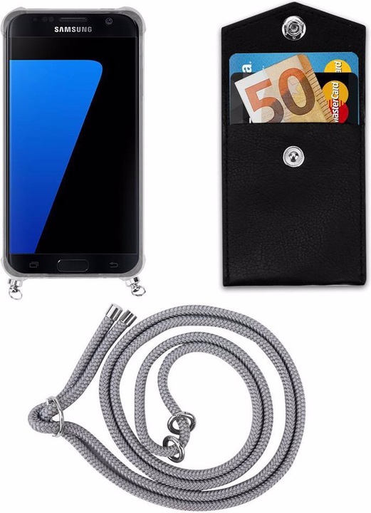 Produktbild Cadorabo TPU Handy Kette SILBER Cover