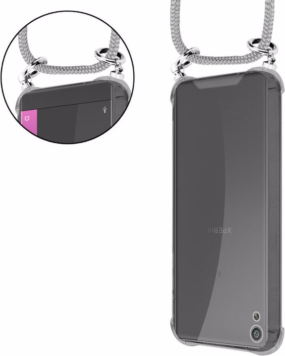 Produktbild Cadorabo TPU Handy Kette SILBER Cover