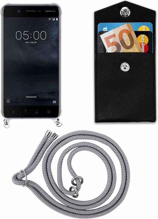 Produktbild Cadorabo TPU Handy Kette SILBER Cover