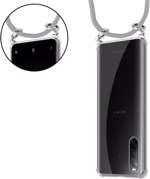 Produktbild Cadorabo TPU Handy Kette SILBER Cover