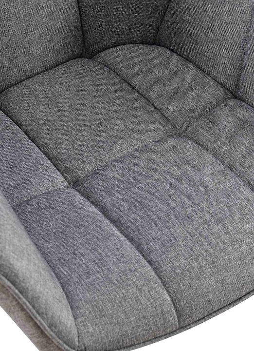 Image du produit Swisshandel24 Chaise de salle à manger Roseville Tissu, gris foncé