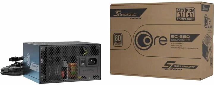 Actual product image Seasonic Netzteil 650W Core BC-650 ATX3 (80+Gold) (650 W)