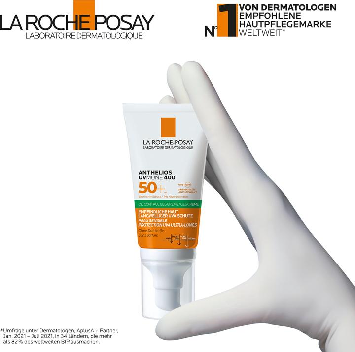 Image du produit La Roche Posay Anthelios UVMune 400 Gel-Crème Oil Control (Gel solaire, SPF 50+, 50 ml, 77 g)