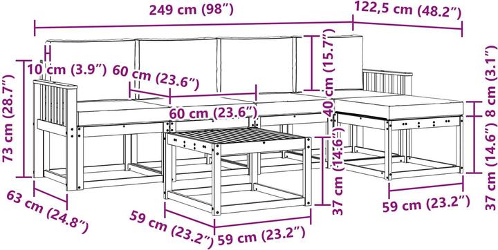 Produktbild vidaXL Garten Couch