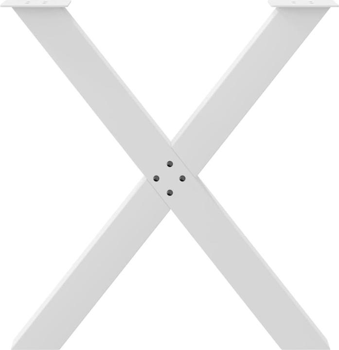 Immagine prodotto vidaXL Gambe del tavolo da pranzo a forma di X 2 pz. Gamba tavolo in acciaio bianco 80x(72-73) cm