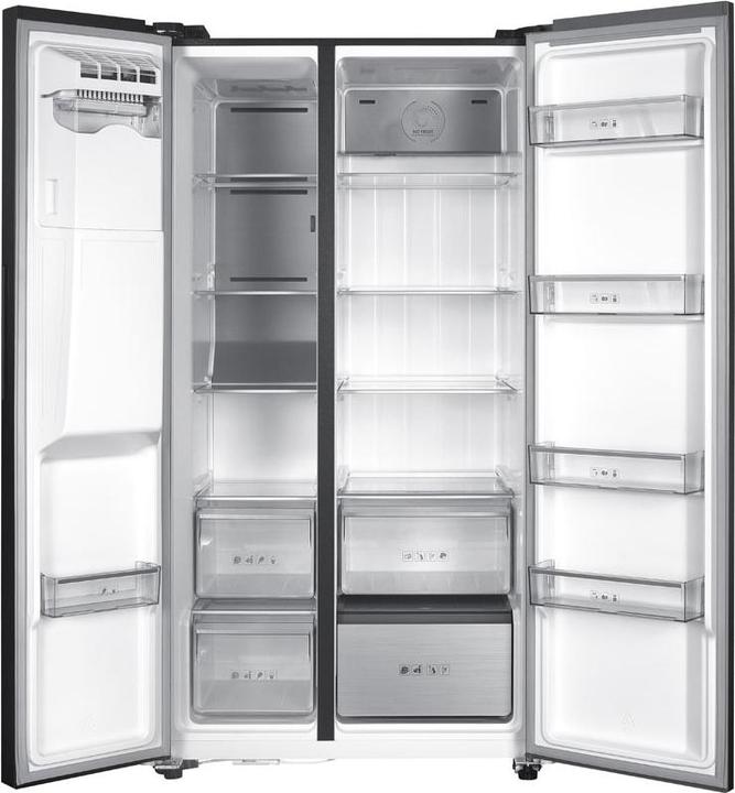 Produktbild Kibernetik FSP Food Center Side by Side 577 Liter mit Eiswürfelspender schwarz (E) (577 l)