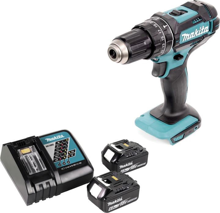 Produktbild Makita DHP 482 RG Akku Schlagbohrschrauber 18 V 62 Nm + 2x Akku 6,0 Ah + Ladegerät
