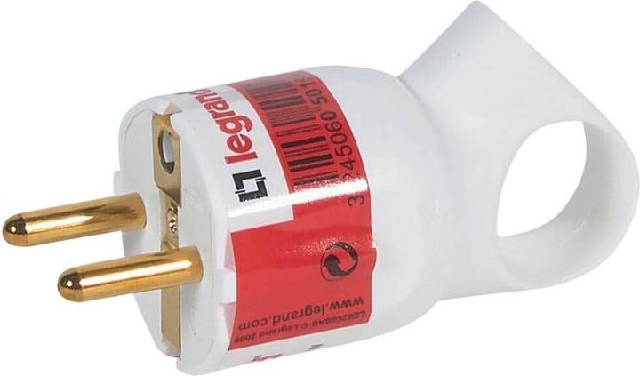 Produktbild Legrand Stecker mit Abzugsgriff, weiss, 050190
