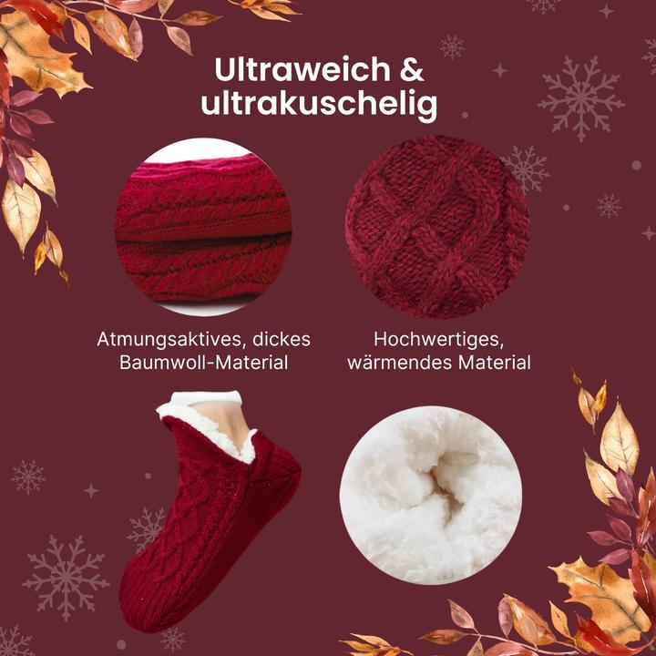 Produktbild Hermex Hausschuhe Gr. 39-42 Wintersocken Kuschelsocken Fuzzy-Socken Pantoffeln (39, 40, 41, 42)