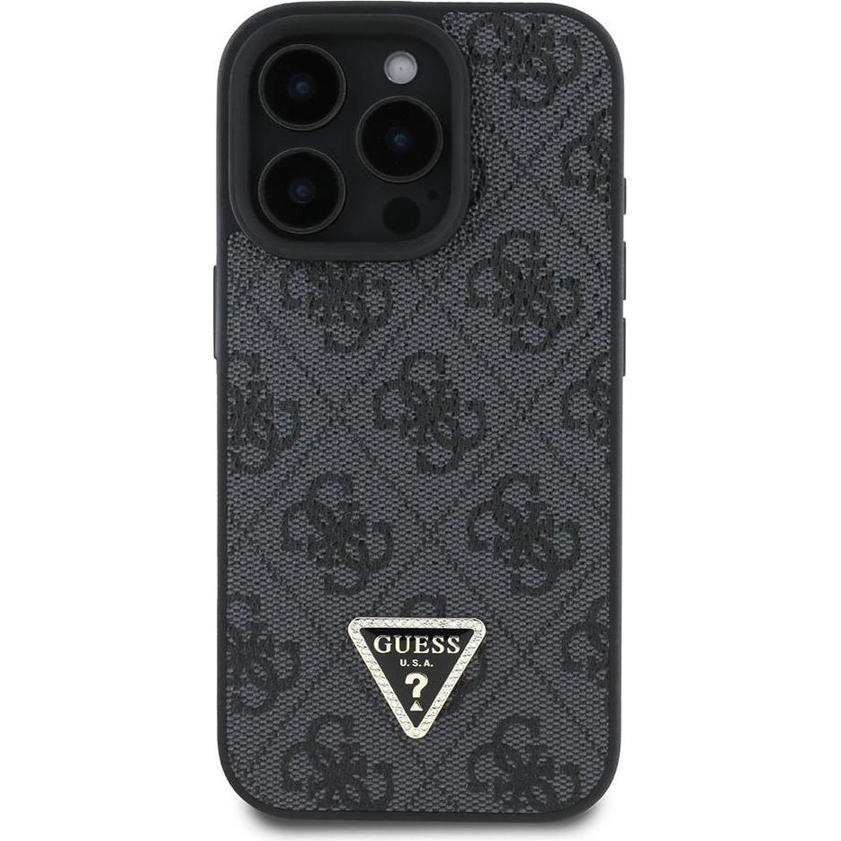 Thumbnail - Guess GUHCP16LP4TDSCPK iPhone 16 Pro 6.3" czarny/black hardcase Leather Metal Logo Strass Crossbody (Apple iPhone 16 Pro...
