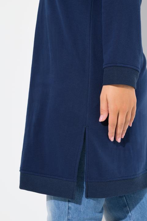 Image du produit Ulla Popken Robe sweat-shirt à capuche et manches longues, texture gaufrée (42, 44)