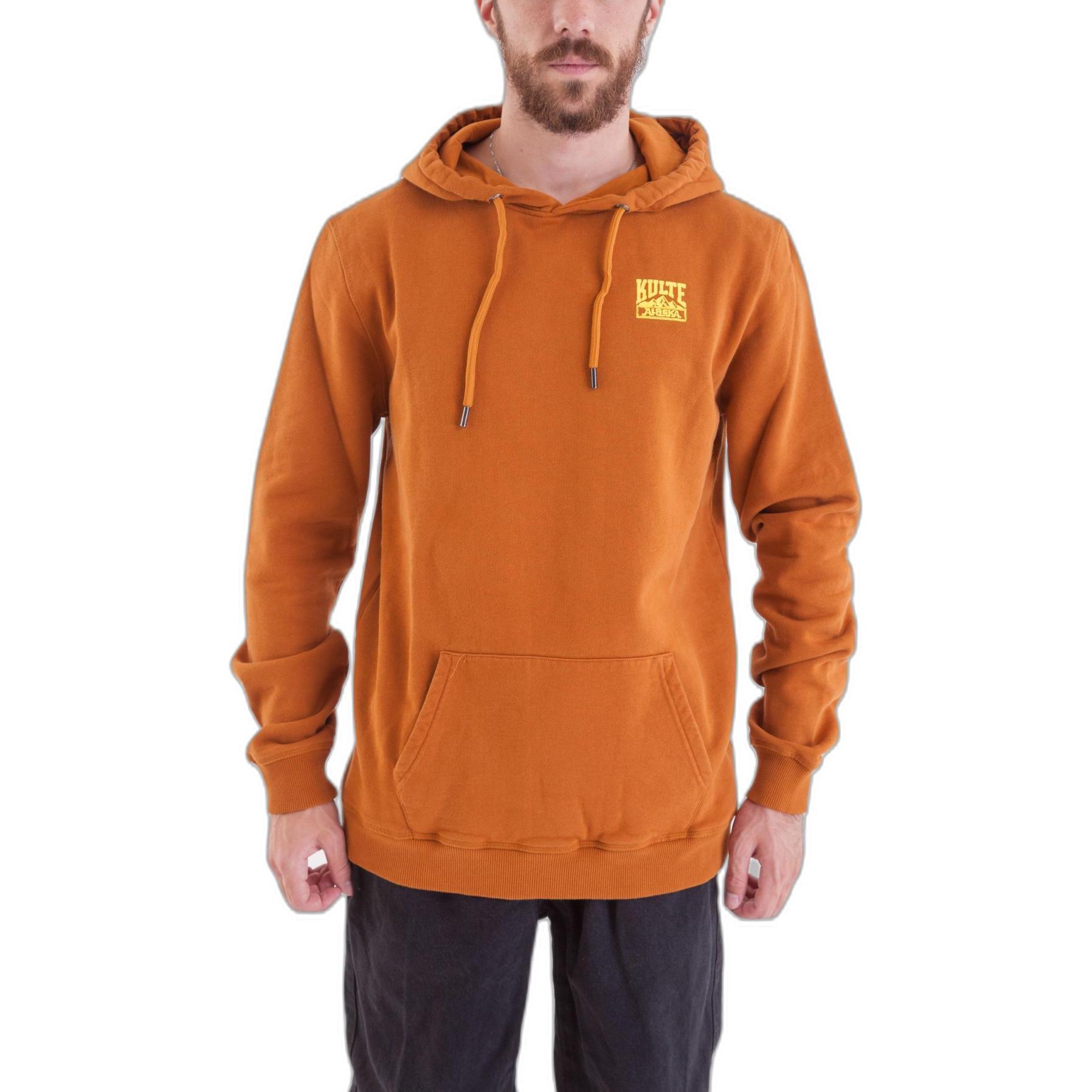Kulte, Herren, Pullover, hoodie alaka, Orange, (S)