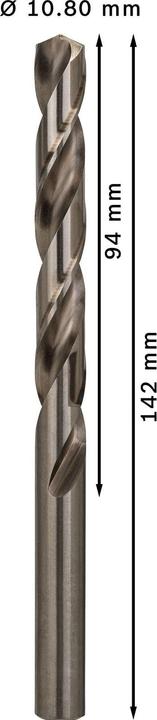 Immagine prodotto Bosch Professional Zubehör Punta PRO Metal HSS-G, 10,8 x 94 x 142 mm (10,8 mm)