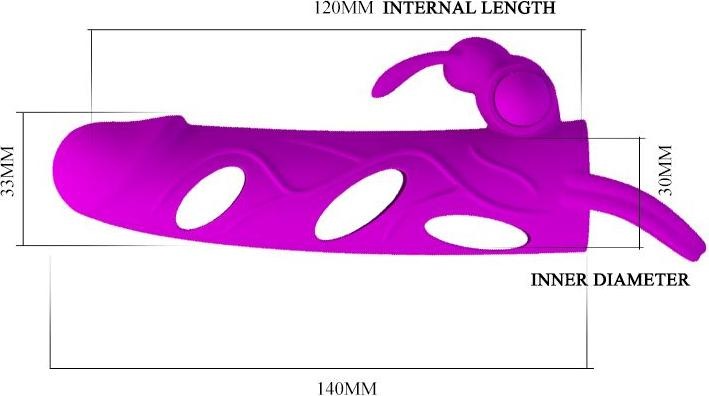 Actual product image Pretty Love Penis sheath with clitoral stimulator