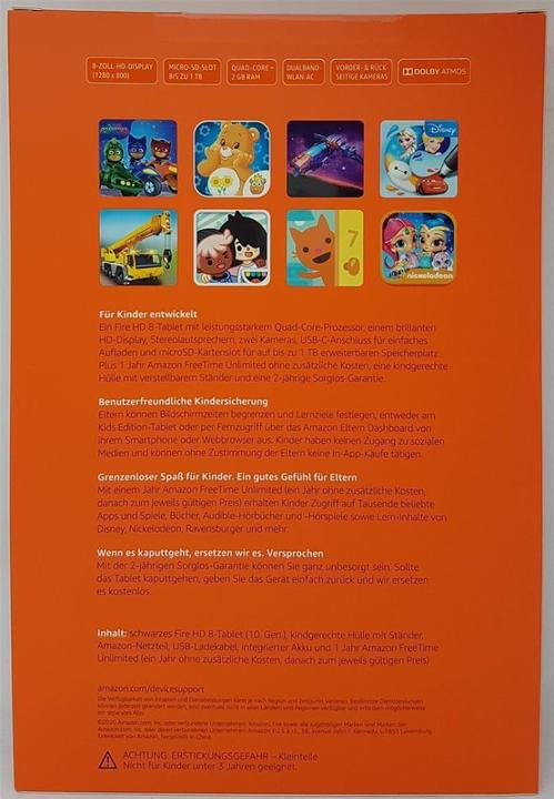 Actual product image Amazon Fire HD 8 Kids (2020) incl. cover (8", 32 GB, Blue)