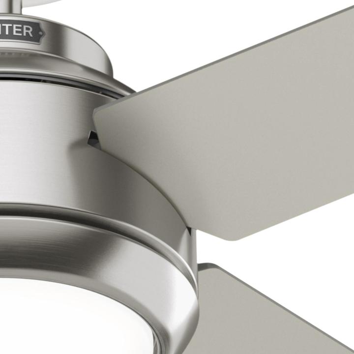 Produktbild Hunter Fans DC Deckenventilator Greta Nickel mit LED & Fernbedienung (44.80 dB)