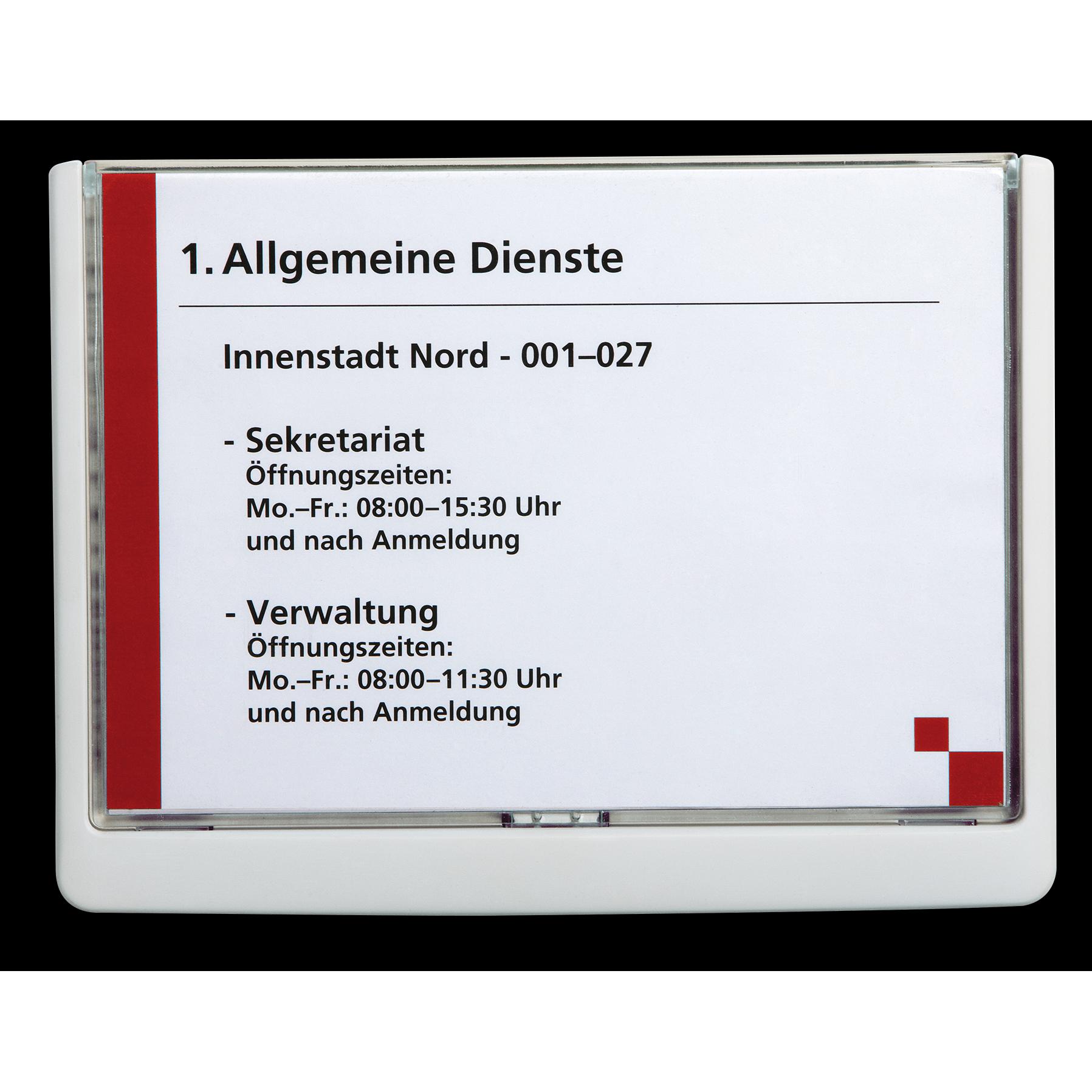 Thumbnail - Durable, Informationsschild, Türschild CLICK SIGN, DIN A5, weiss aus hochwertigem Kunststoff