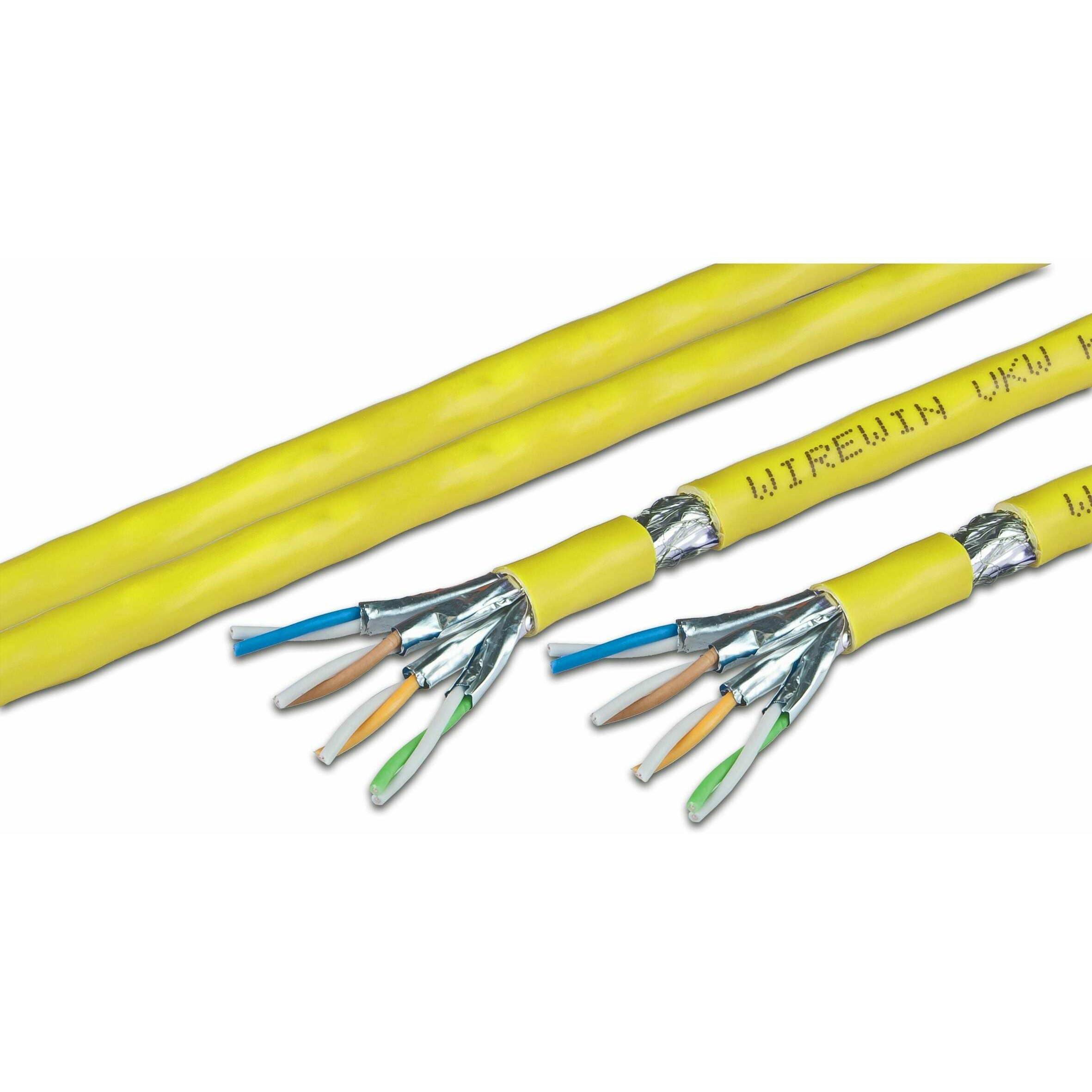 Wirewin Verlegekabel VKW SFTP K7A L3 Cat 7A, S/FTP, 500 m, Gelb (S/FTP, CAT7a, 500 m), Netzwerkkabel